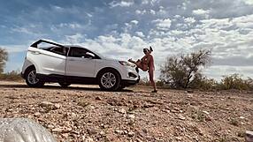 Pulled Over for Wild Sex in Desert Heat