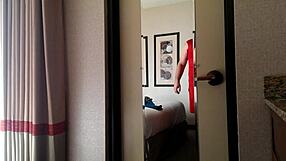 Fat Gay Crossdresser Rips Clothes in Intense Hotel Striptease