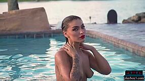 Tiny Tits Ebony Teen Model Agatha Strips for Playboy in Hot Reveal