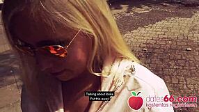 Pov pickup of German teen slut Lena Nitro fucked publicly in bar