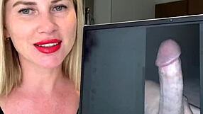 blonde milf rates powerful dick like pine tree with dirty talk