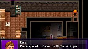 Blonde Teen Masturbates with Porn Magazine in Game