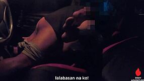 Pinay slut escapes drinking to fuck in car!