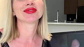 blonde milf rates powerful dick like pine tree with dirty talk
