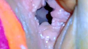 pretty shaved girl bent over in interracial scene