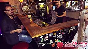 Pov pickup of German teen slut Lena Nitro fucked publicly in bar