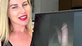 blonde milf rates powerful dick like pine tree with dirty talk