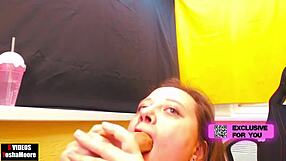 Step sister teases intensely on webcam encounter.