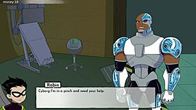 18titans part 11 - ravens emotional boobjob in hentai