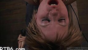 Fastened serf pleasures naughty twat