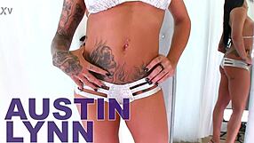 Austin Lynn Tattooed Stripper Swallows Huge Cock After Deepthroat Blowjob!