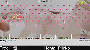 A fun game of plinko unfolds in the vibrant world of hentai anime.