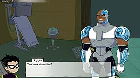 18titans part 11 - ravens emotional boobjob in hentai