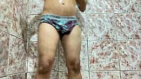 Gay Interracial Amateur Pornstar Masturbates Solo with Hard Cock