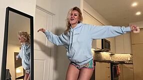 horny slut moans during anal solo play