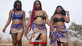 la troupe with big tits and ass on display