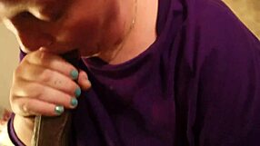 Chubby Redhead Sucks Big Black Cock Passionately