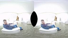 Lena Nitro gives a blowjob in the office VR.