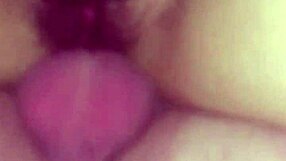 Sloppy creampie fills hairy dripping cunt after ripping clothes