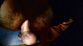 mature sissy in stockings rides thick dildo