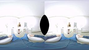 Lena Nitro gives a blowjob in the office VR.