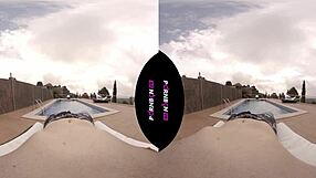 Ninfomana Latina Enters Community Pool Horny For Outdoor Fuck POV