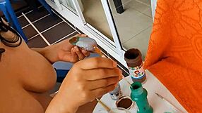 Behind the scenes with agarabas and olpr on the beach.