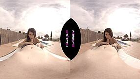 Ninfomana Latina Enters Community Pool Horny For Outdoor Fuck POV