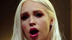 arteya, the chubby blonde teen 18+, indulges in solo masturbation with her big tits