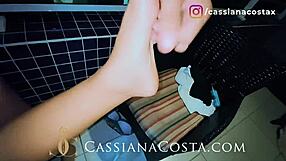 You asked for a footjob from this milf with big ass