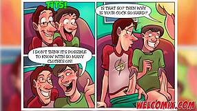 naughty hentai handjob from big cock monster in a hot study session