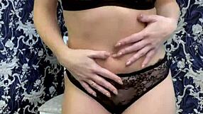 Busty Brunette Milf Intensely Plays With Her Wet Pussy in Stockings