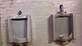 Layton Benton Sucks That Monster White Cock Through The Gloryhole In The Bathroom!