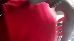 sloppy blowjob in the car with ebony babe