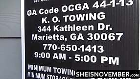 Ebony Girl Msnovember Squats, Pees Publicly In Dress And Heels