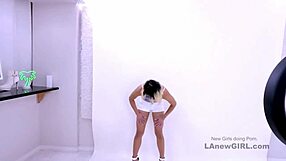 Asian Blonde Shines at Photoshoot Casting Interview