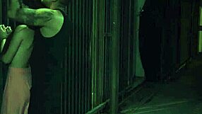 spexy beauty picked up for rough outdoor fucking with gagging and choking