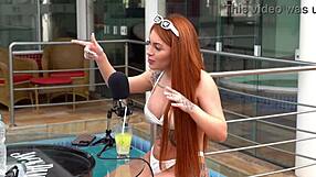 Tattooed Brazilian Redhead Mari Avila in Crossdressing Urges Immediate Oral Action with Explicit Commands