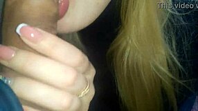 Passionate blowjob from secretary at work with kissing