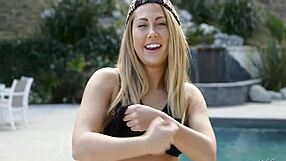 Teen girl deepthroats hard cock to submission