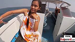 Asian Girlfriend Fucked Raw by Boyfriend in Outdoor Spot