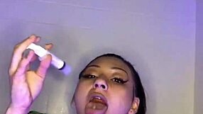 Mia, suck that big dildo named big john