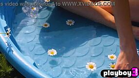 sexy big ass blonde milf anna katarina strips and shows her natural body outdoors