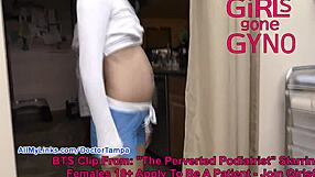 Bag kulisserne med Stacy Shepard ved fodlæge undersøgelse sjov