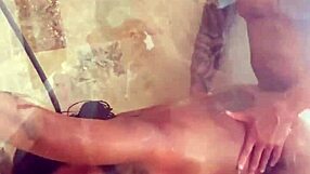 lady raex's big ass and pussy in shower pov with monster cock