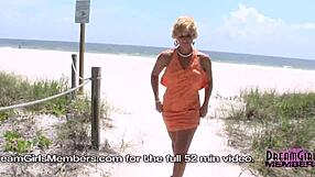 Risky Outdoor Flashing! She Wants To Get Off With Shaved Pussy!