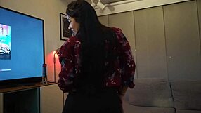 nataly and linda strip while dancing