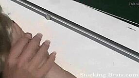 Lesbian Femdom Sucking Toes in Stockings and Pantyhose