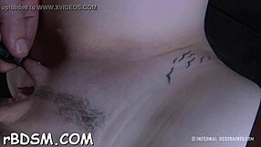 Charming Brunette Maid Rubs Wet Pussy with Toys