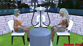 madara finds friend masturbating at pool, offers hard assfucking